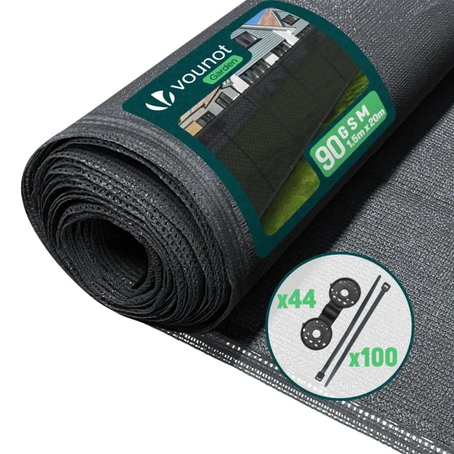 VOUNOT Telo Frangivista HDPE 1,5x20m Antracite 90g