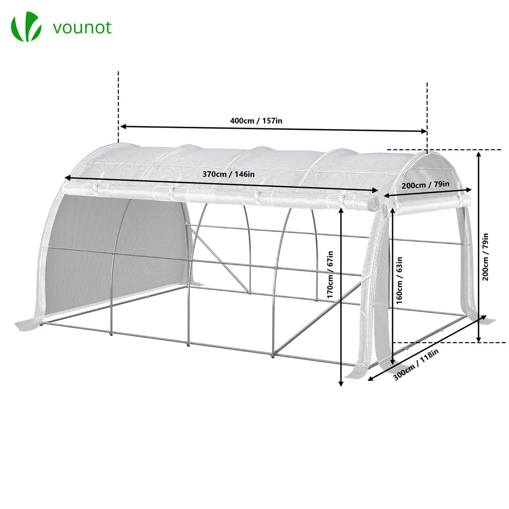 VOUNOT Serra Tunnel Giardino 12m² 3x4m Anti UV