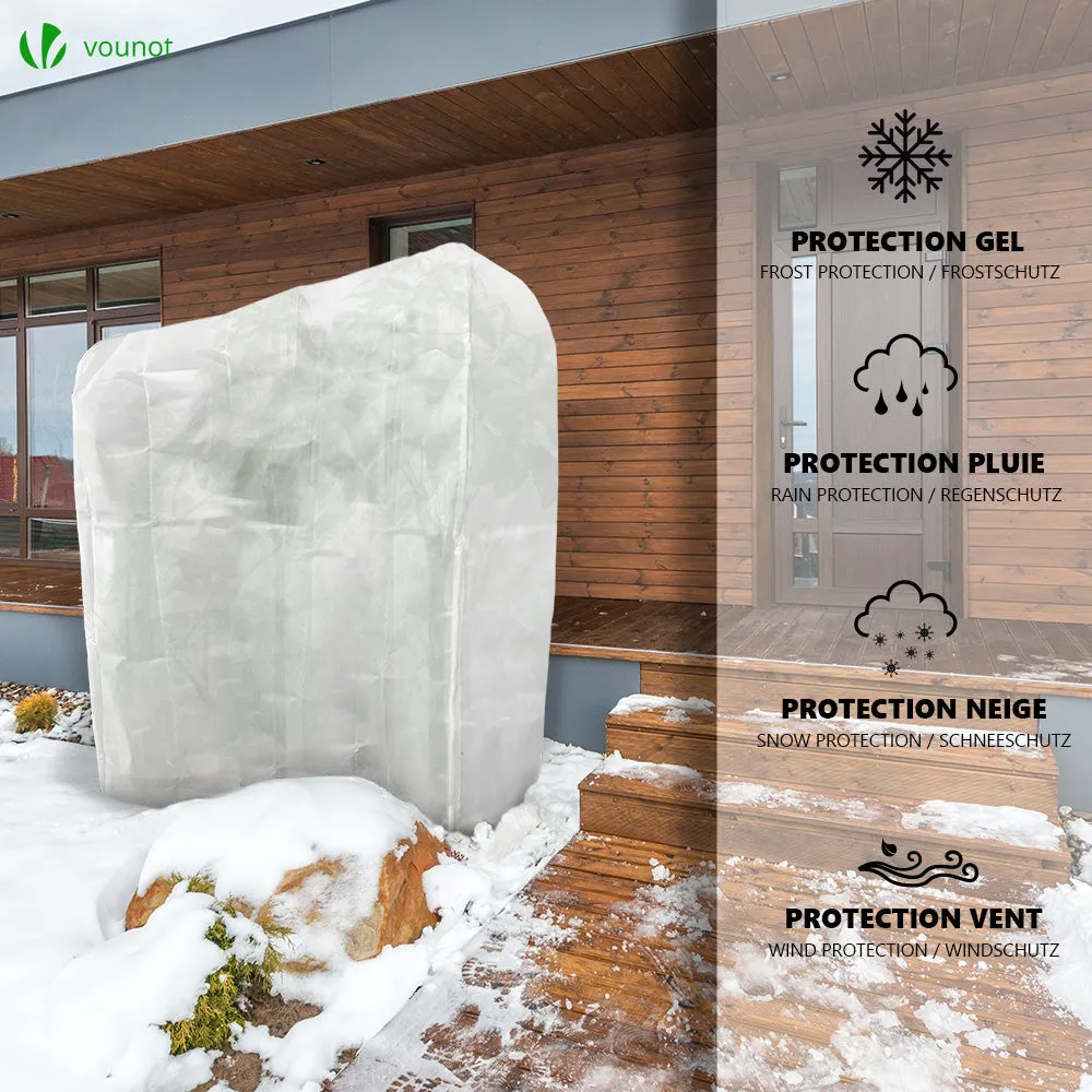 Vounot telo svernamento piante 250x360 cm bianco 150 g con zip