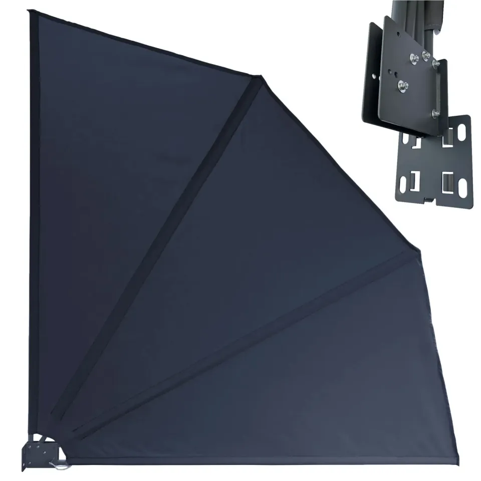 QUICK STAR Paravento Balcone 115x115 Grigio Opaco