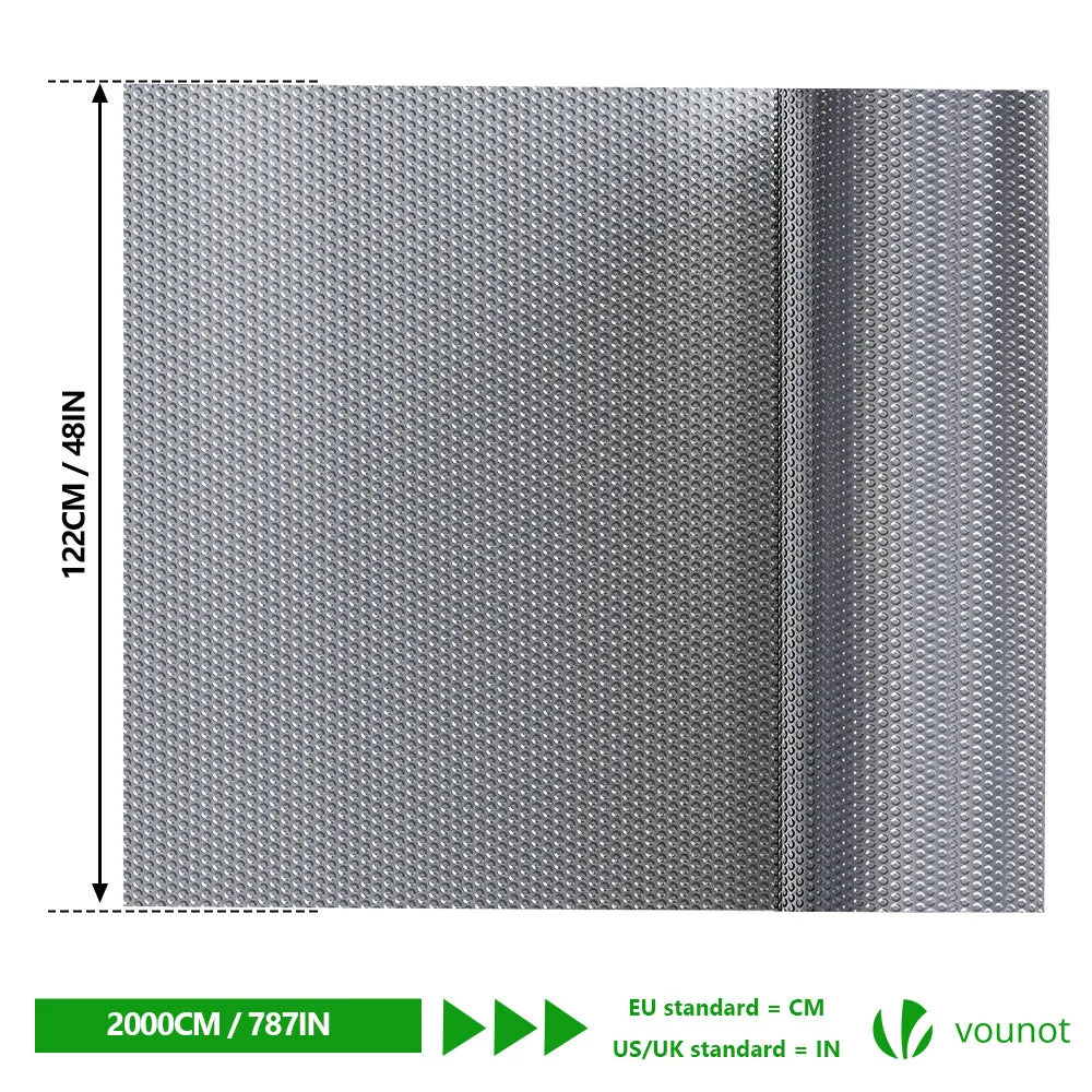 Vounot isolante termico a bolle alluminio 1,22x20m riflettente