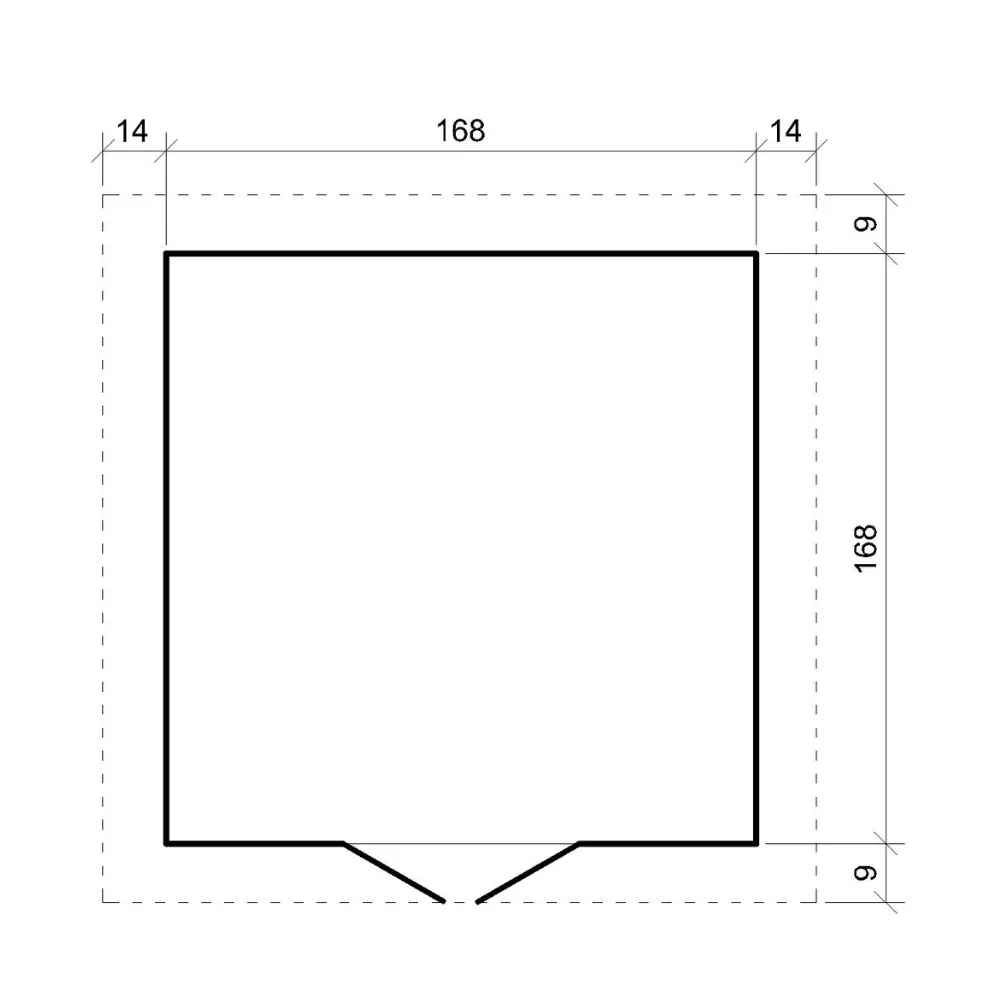 Timbela M320F1 Casetta Legno 180x180 cm 19 mm