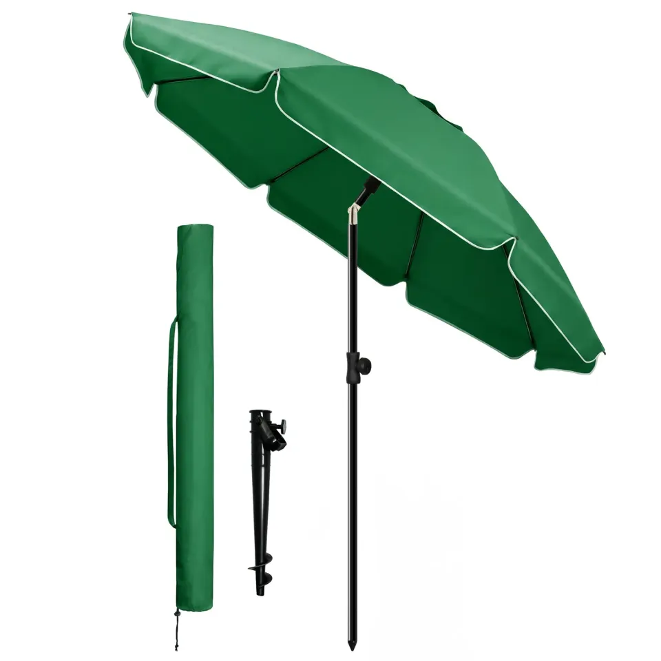 VOUNOT Ombrellone Spiaggia Verde 2x2m UV50+ con Ancoraggio
