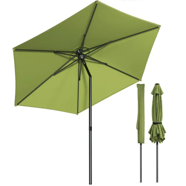 VOUNOT Ombrellone Giardino Inclinabile 270cm Verde Oliva UV50+