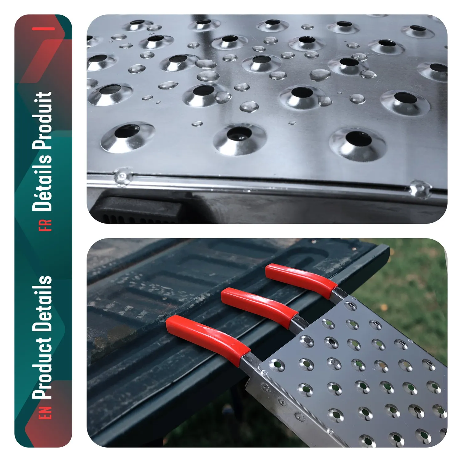 Vounot Rampe Carico Pieghevoli 196 cm Acciaio 400 kg 2 pz