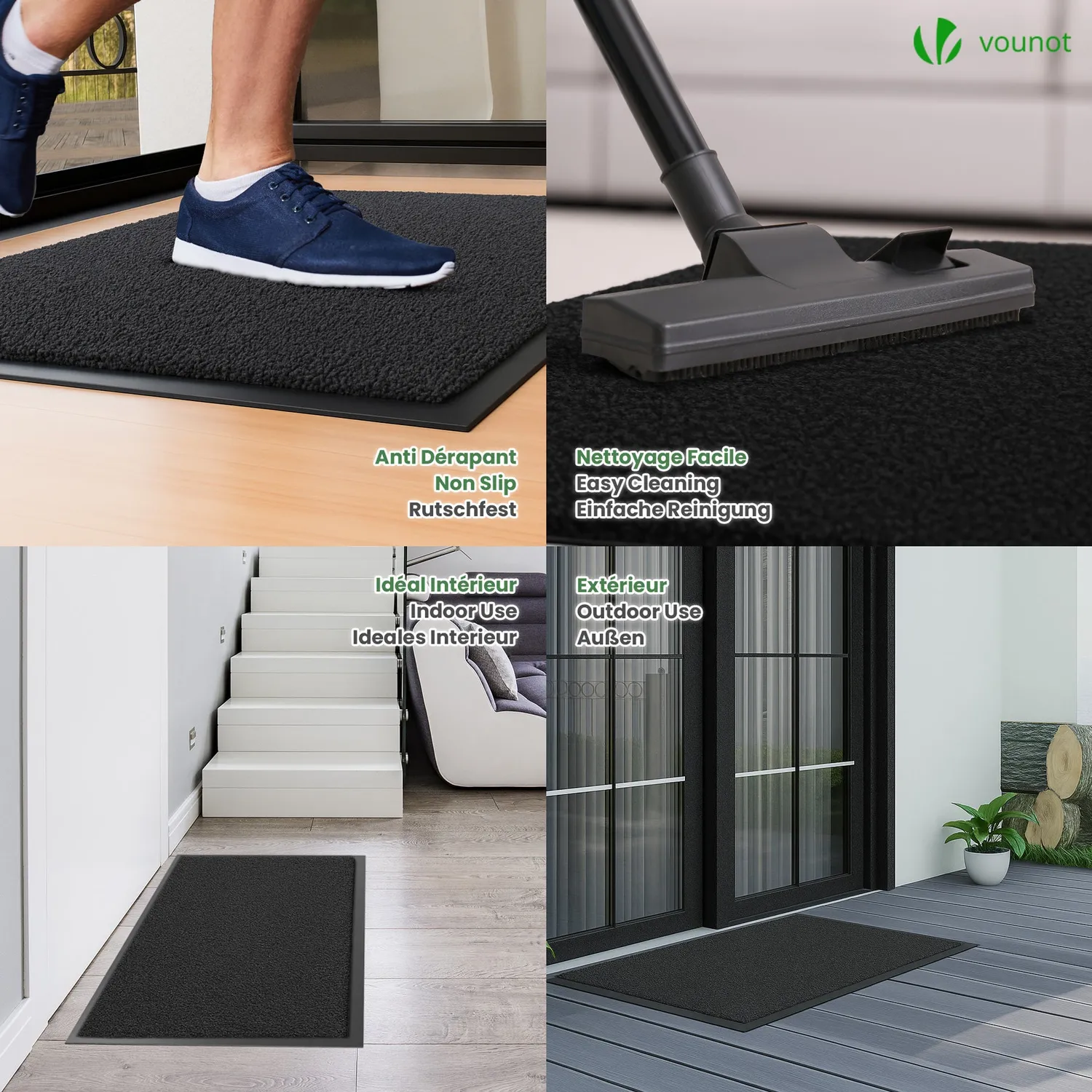 VOUNOT Zerbino Ingresso 40x60cm Nero Assorbente