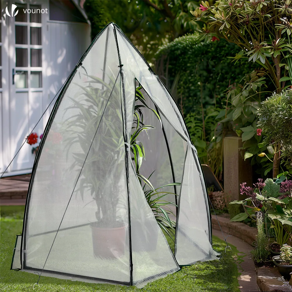 VOUNOT serra da giardino cupola 160x160x180cm bianca