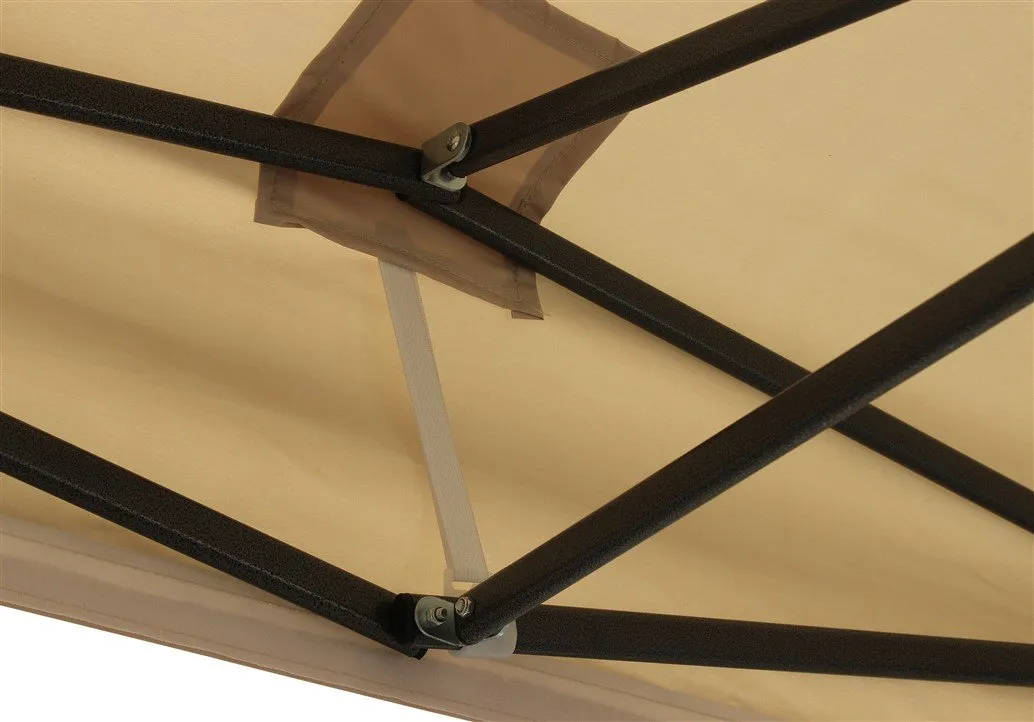 All Seasons Gazebos Robusto 3x3 m gazebo pieghevole beige impermeabile