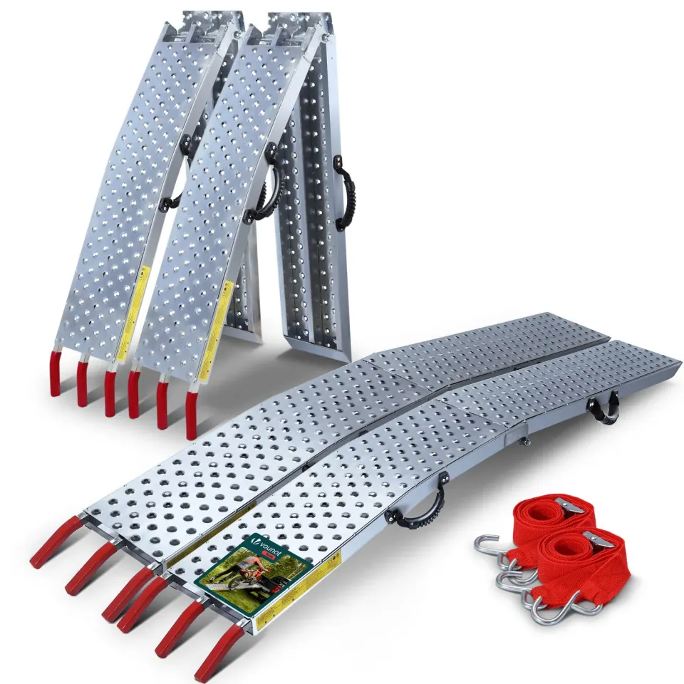 Vounot Rampe Carico Pieghevoli 196 cm Acciaio 400 kg 2 pz