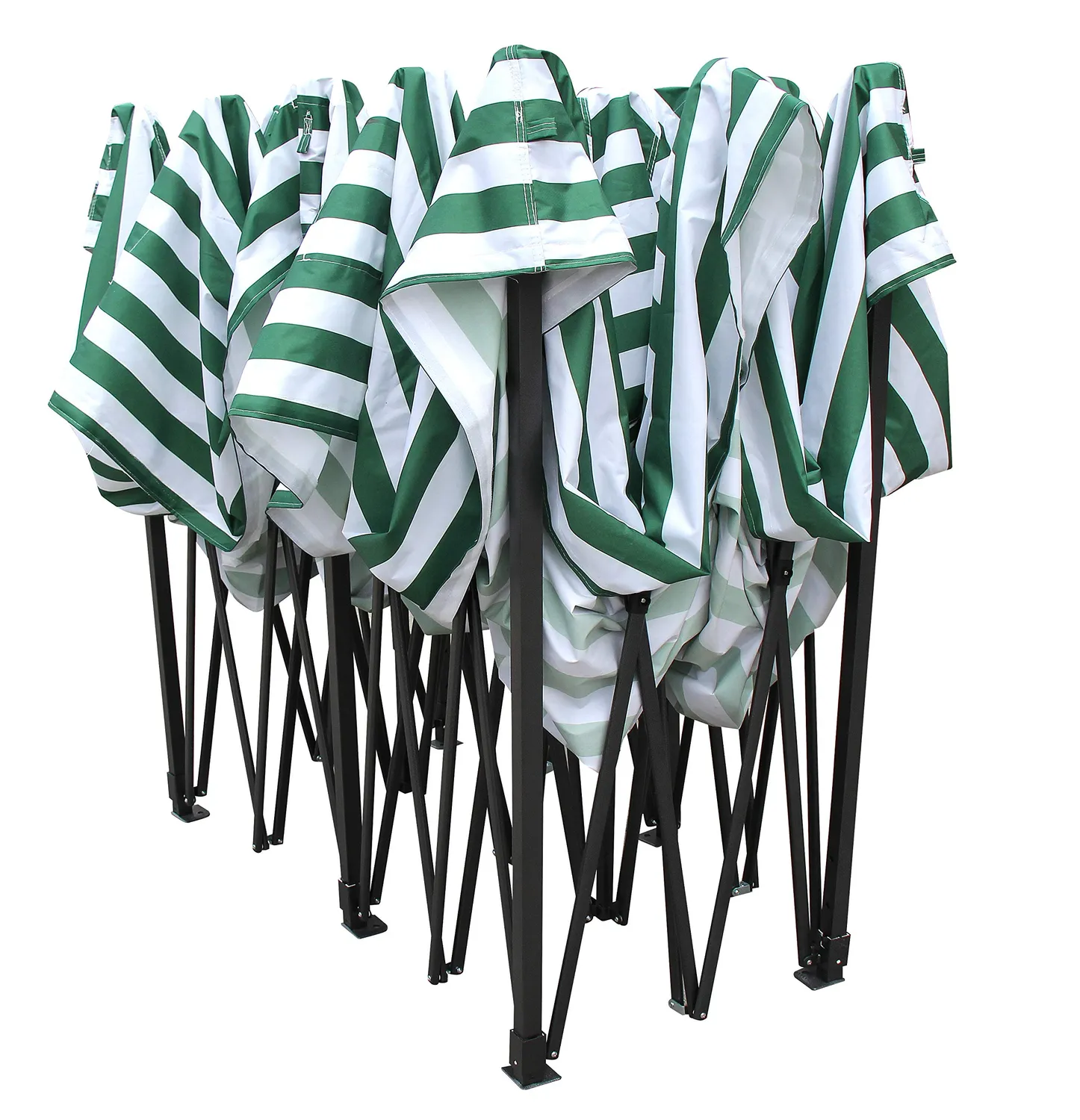 All Seasons Gazebos Robusto 3x6 m gazebo pieghevole strisce verdi imperm.