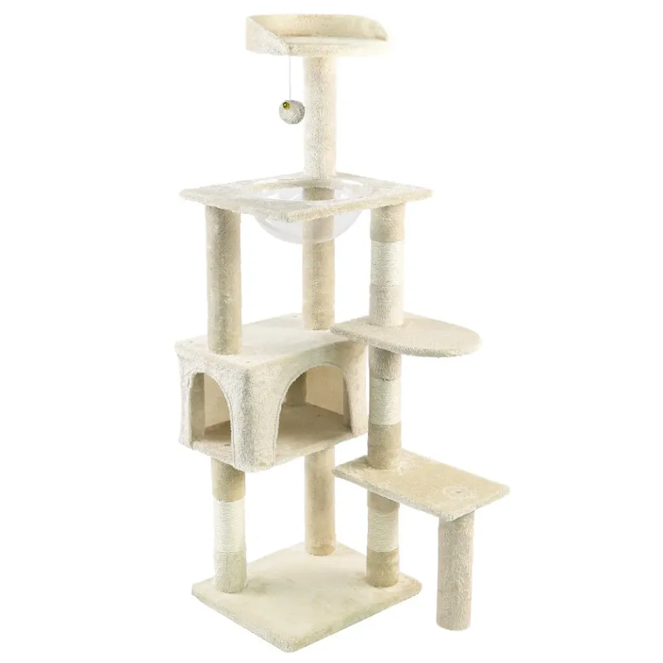 VOUNOT Albero tiragraffi gatto 138cm beige capsule