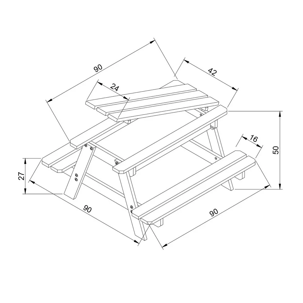Timbela M010-1 tavolo legno bambini con sabbiera 3-12 anni
