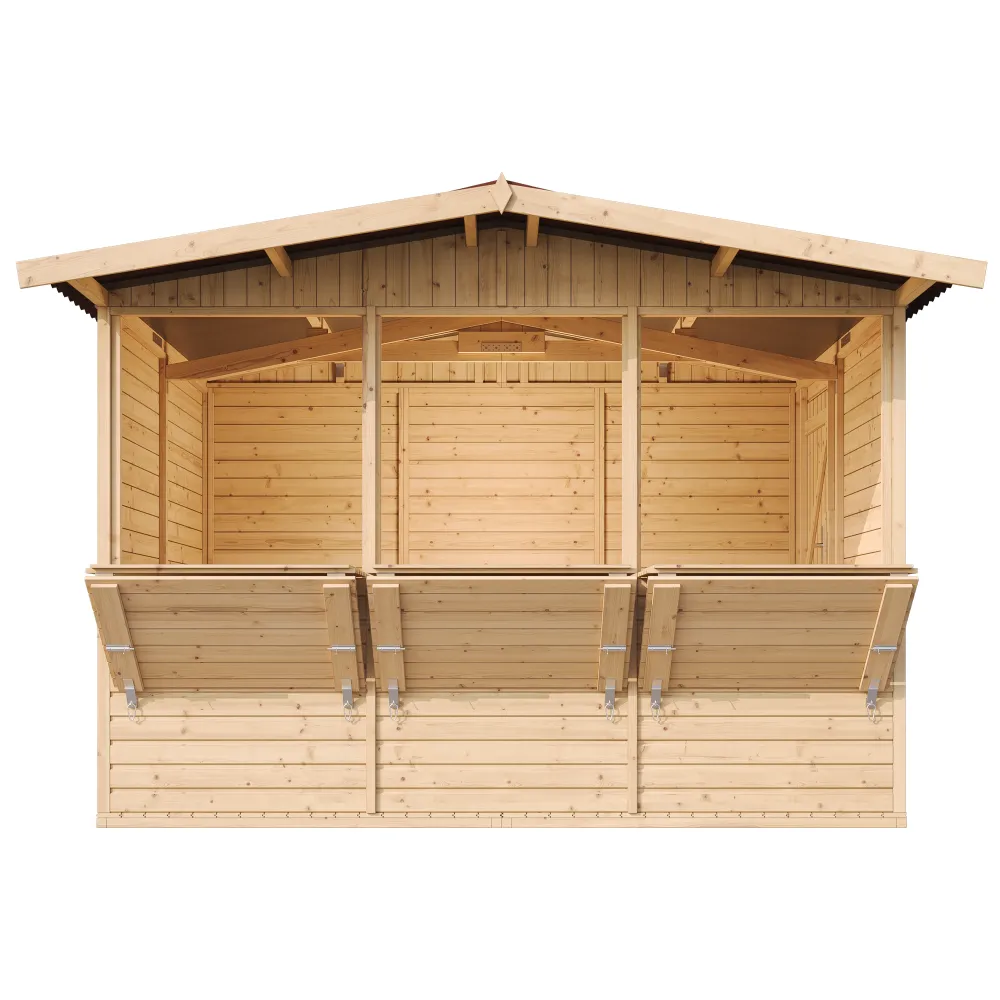 Timbela M150A chiosco legno 303x199 3 finestre