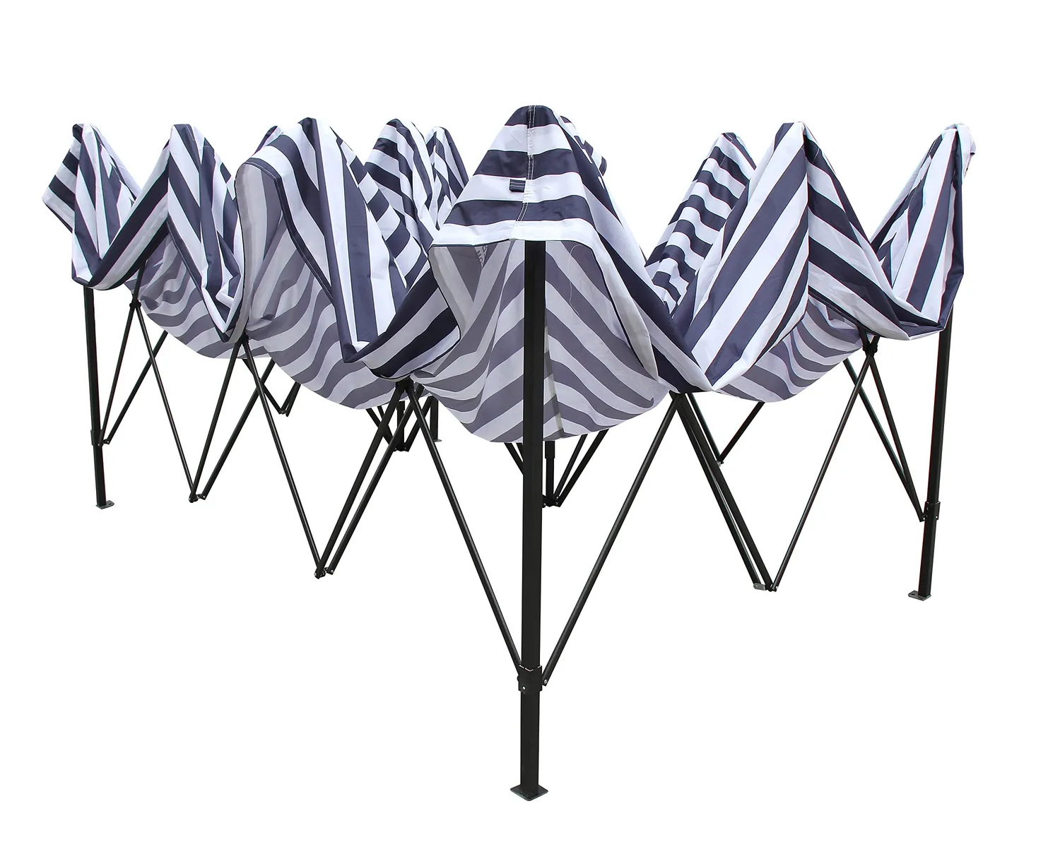 All Seasons Gazebos Robusto 3x4,5 m gazebo pieghevole strisce blu impermeabile