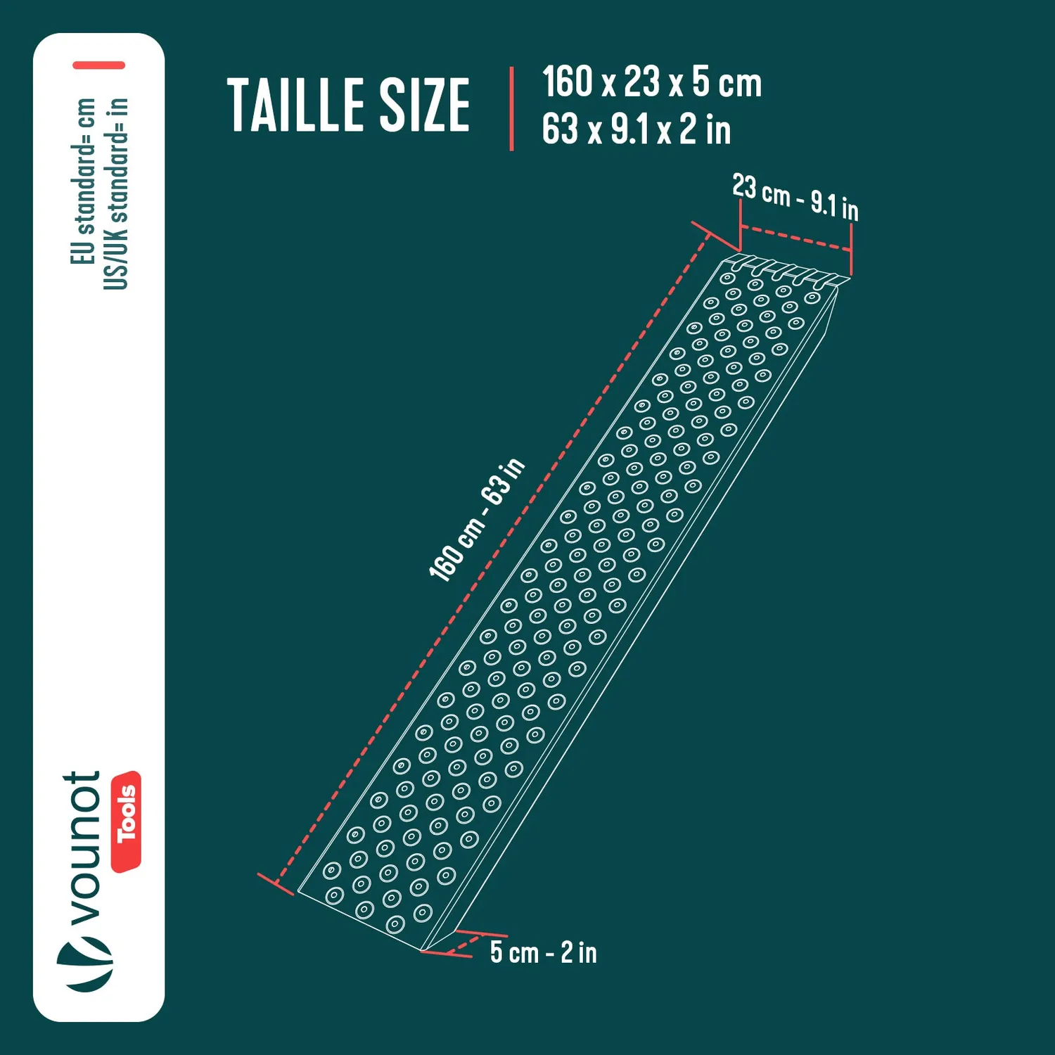VOUNOT Coppia Rampe Carico 160 cm Acciaio Zincato 400 kg