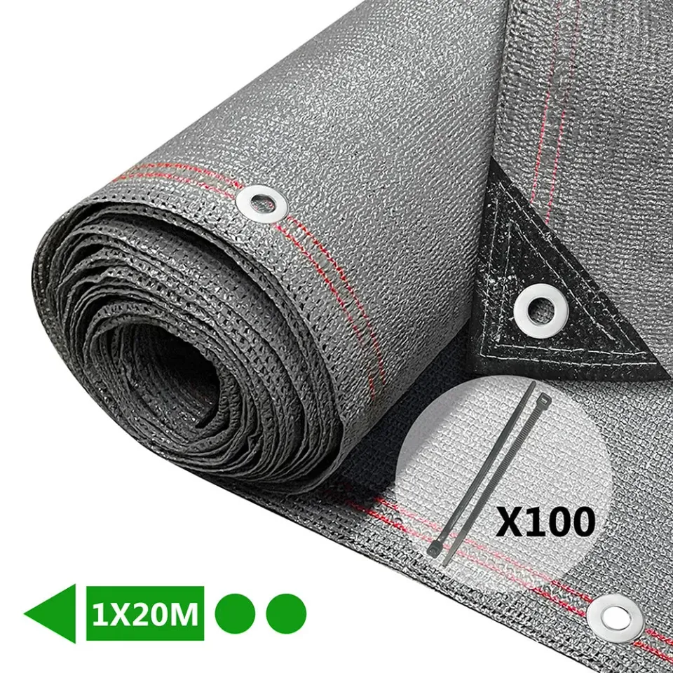 Vounot Frangivista HDPE 230g 1x20m Grigio 95% con Fascette