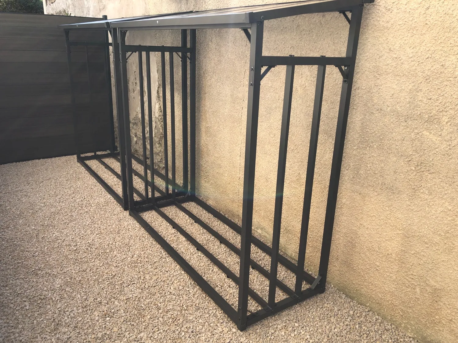Quick Star scaffale legna metallo 143x70x145 cm antracite 2,8 m³