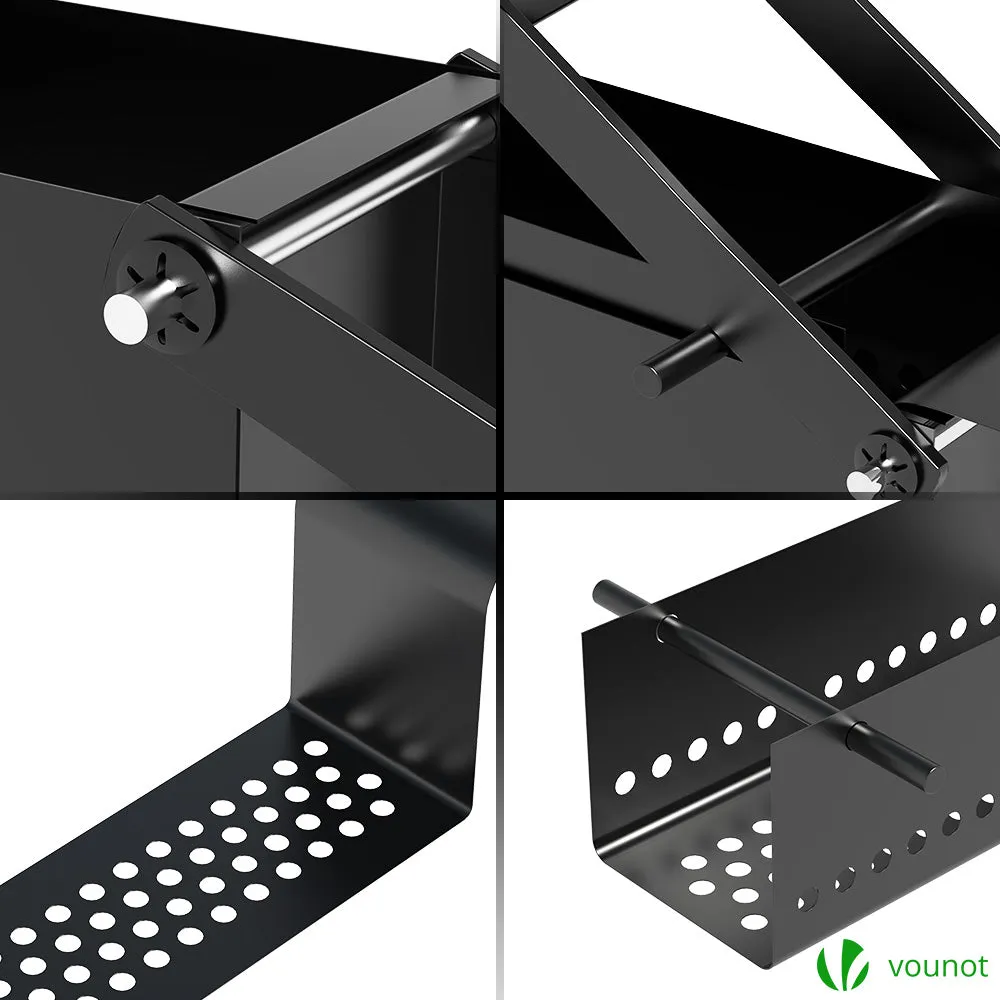 VOUNOT Pressa bricchette carta acciaio nero 26x9x12cm