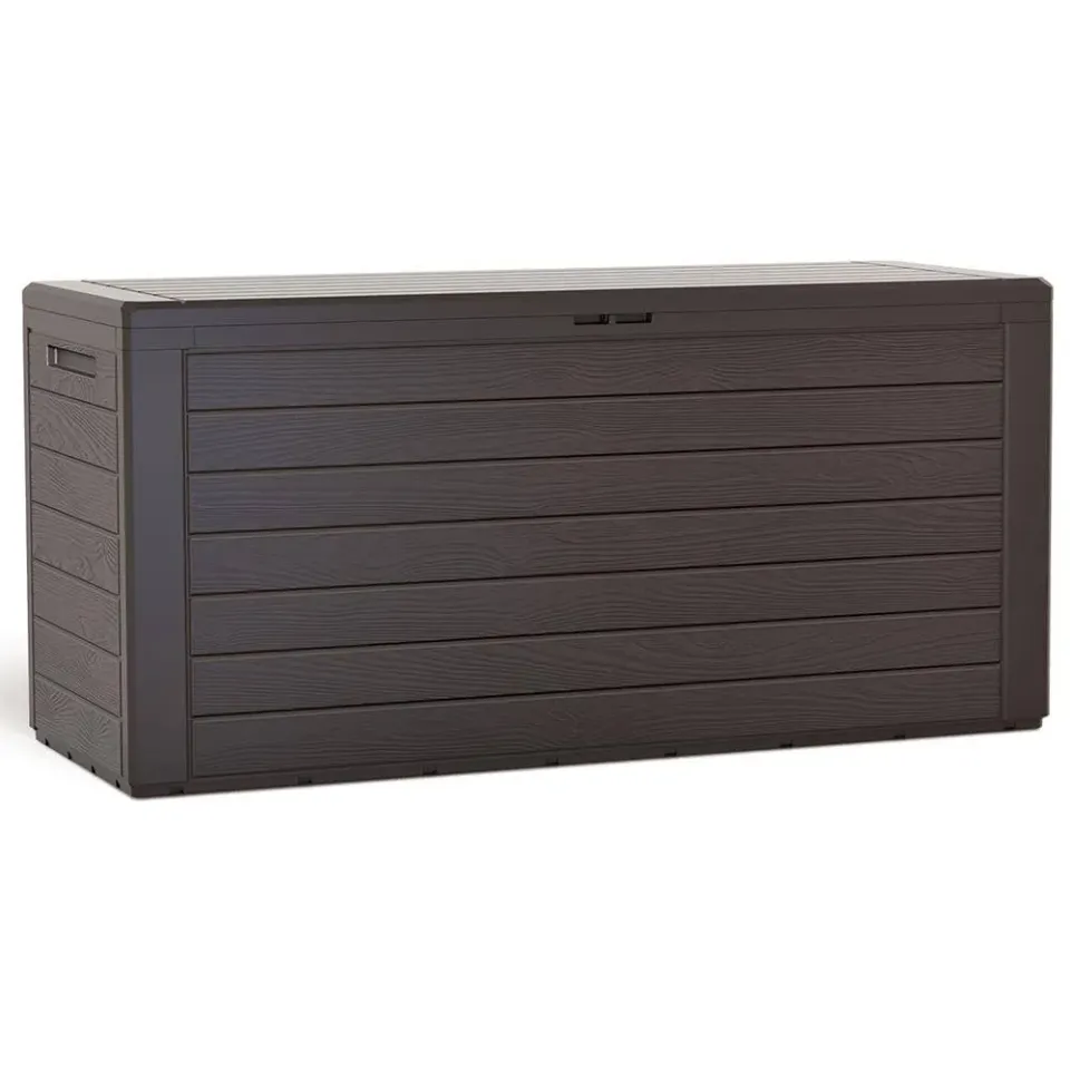 Vounot cassapanca da esterno 280L 116x44x55 cm marrone
