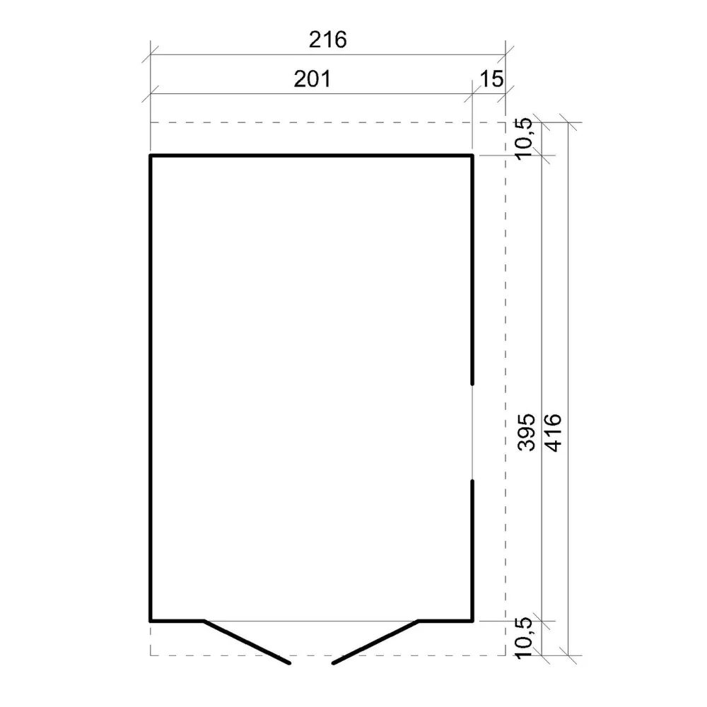 Timbela M340 Casetta da Giardino 201x395 cm 17 mm