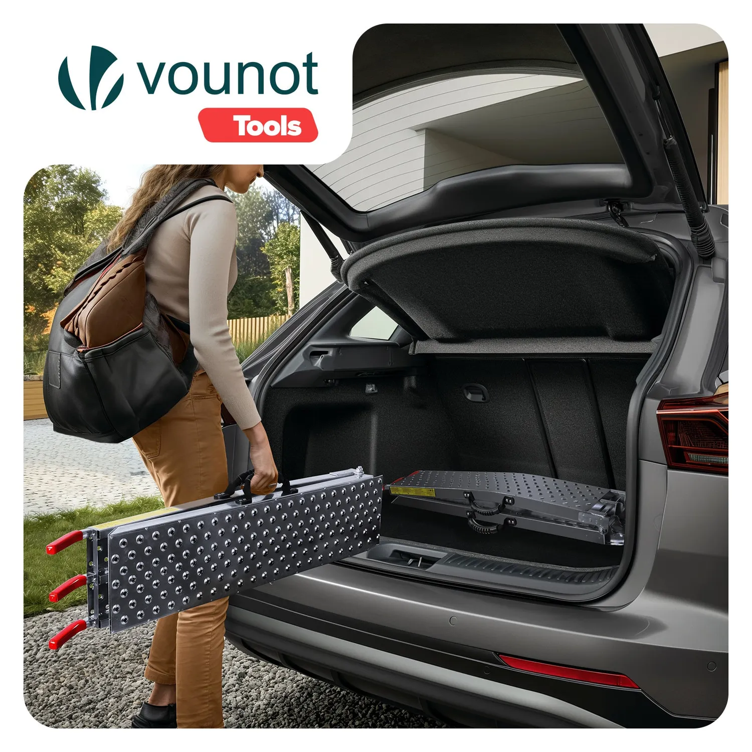 Vounot Rampe Carico Pieghevoli 196 cm Acciaio 400 kg 2 pz