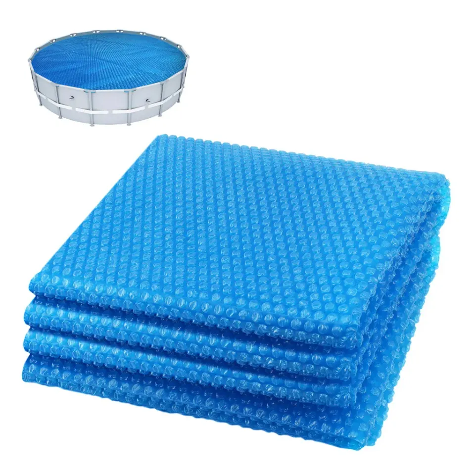 VOUNOT Telo Termico Piscina Tondo Ø366cm Blu 120 Micron