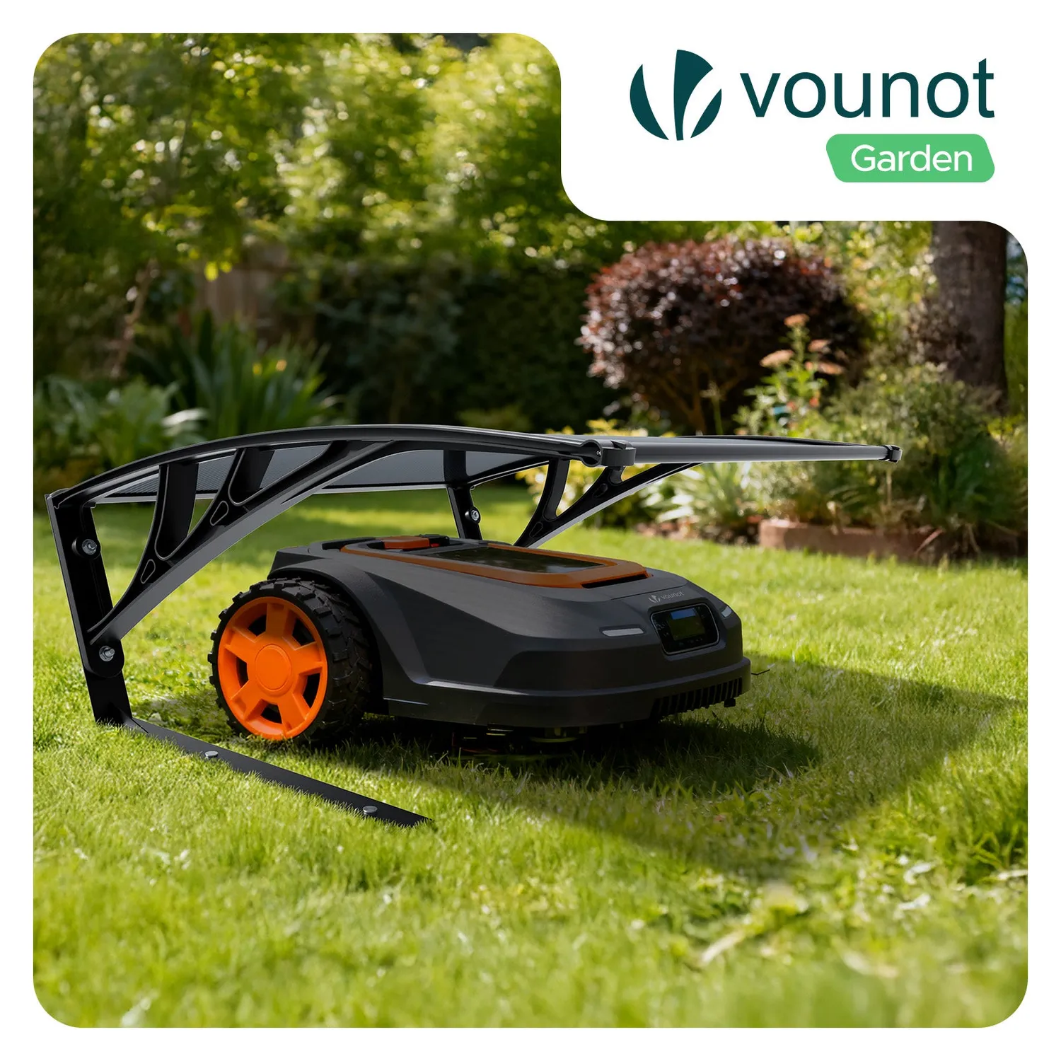 Vounot garage robot tagliaerba grigio 82x80x46 cm