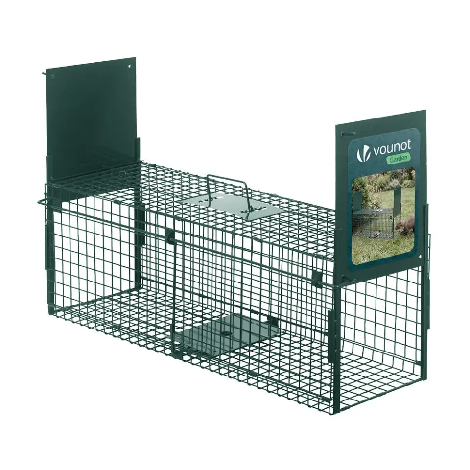 Vounot trappola animali vivi 80x26x34 verde metallo