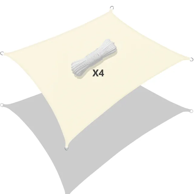 VOUNOT Vela Ombreggiante 3x4m Beige Impermeabile