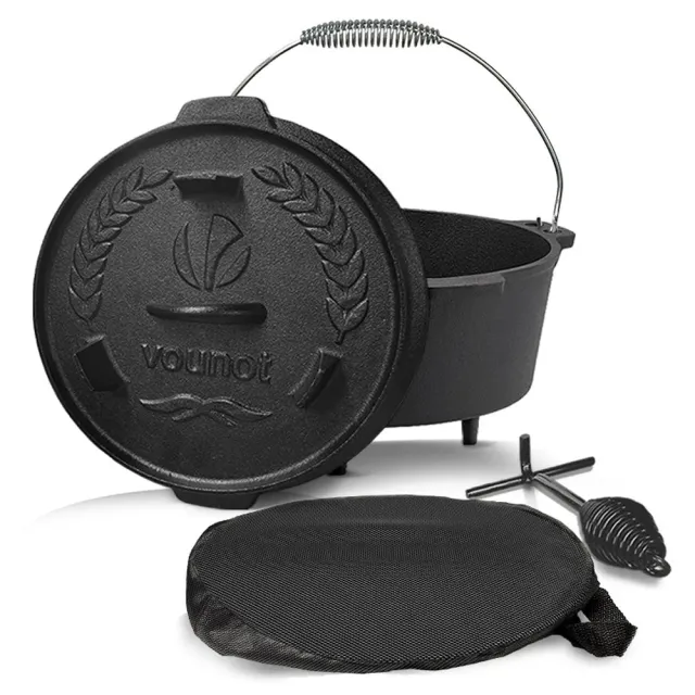 VOUNOT Cocotte Ghisa Dutch Oven 4,25L con Coperchio