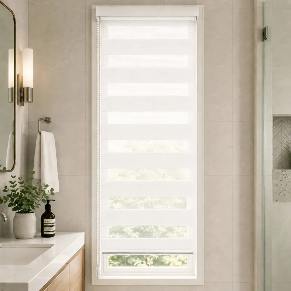 VOUNOT Tenda Rullo Giorno Notte 45x150 cm Bianca