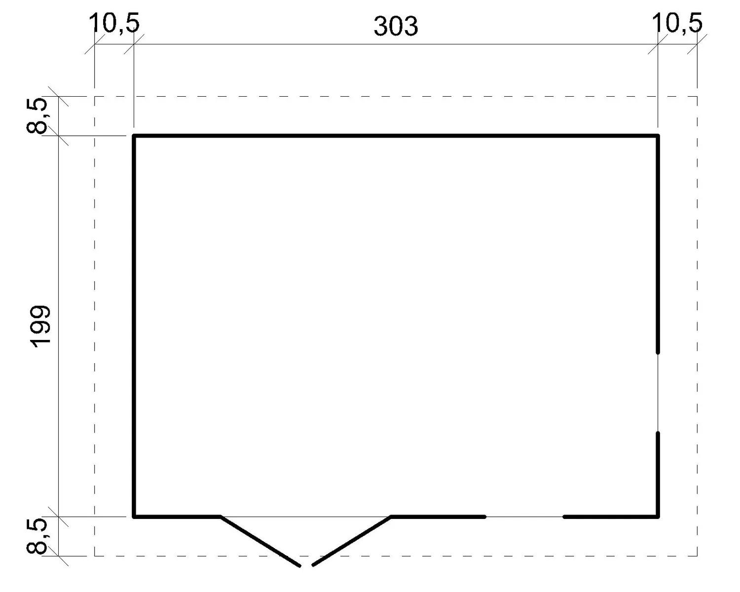 Timbela M334 casetta pannelli legno 303x199 cm 6mq